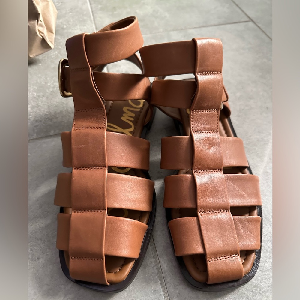 Sam Edelman Dawn Sandal in Saddle Leather Size 8